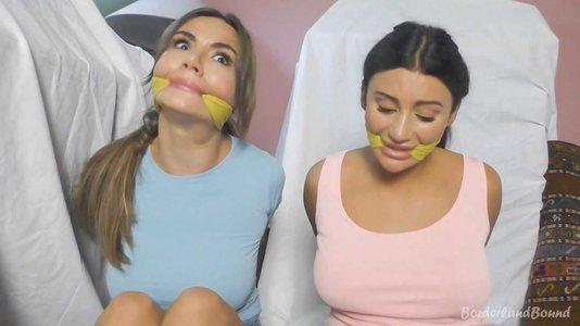 Bella & Amber In: Retro Masked Camp Horror Revenge Scheme: Gorgeous Busty Counsellor Babes Squirm Helplessly In Deep Dark Trouble!