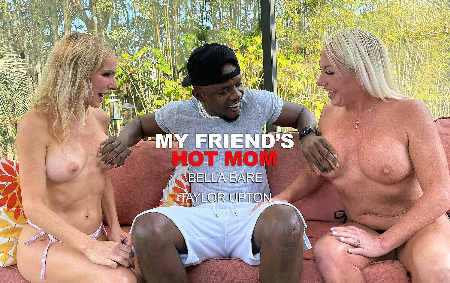 Sexy Milf's Bella Bare And Taylor Upton Give Son's Friend A High Intensity Workout