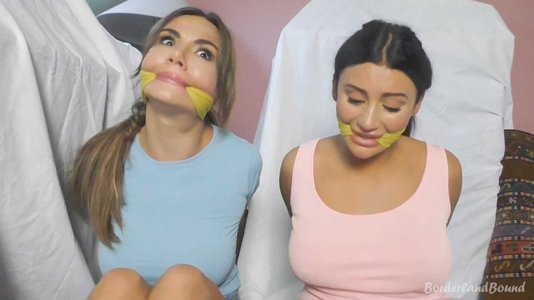 Bella & Amber In: Retro Masked Camp Horror Revenge Scheme: Gorgeous Busty Counsellor Babes Squirm Helplessly In Deep Dark Trouble!