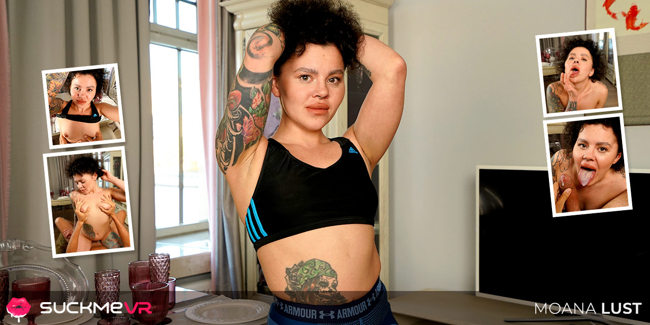 Big Lipped Hottie Moana Lust Makes Cock Cum So Much On Her Tongue